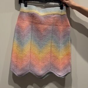 Missguided Multicolor A-Line Knit Skirt